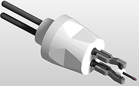 Kimball ES-423E LaB6 Kathode, Hitachi S-Typ Basis, 90° / Ø 15 µm Spitze, für Hitachi S-, SU, H- und X-Serie REM und TEM